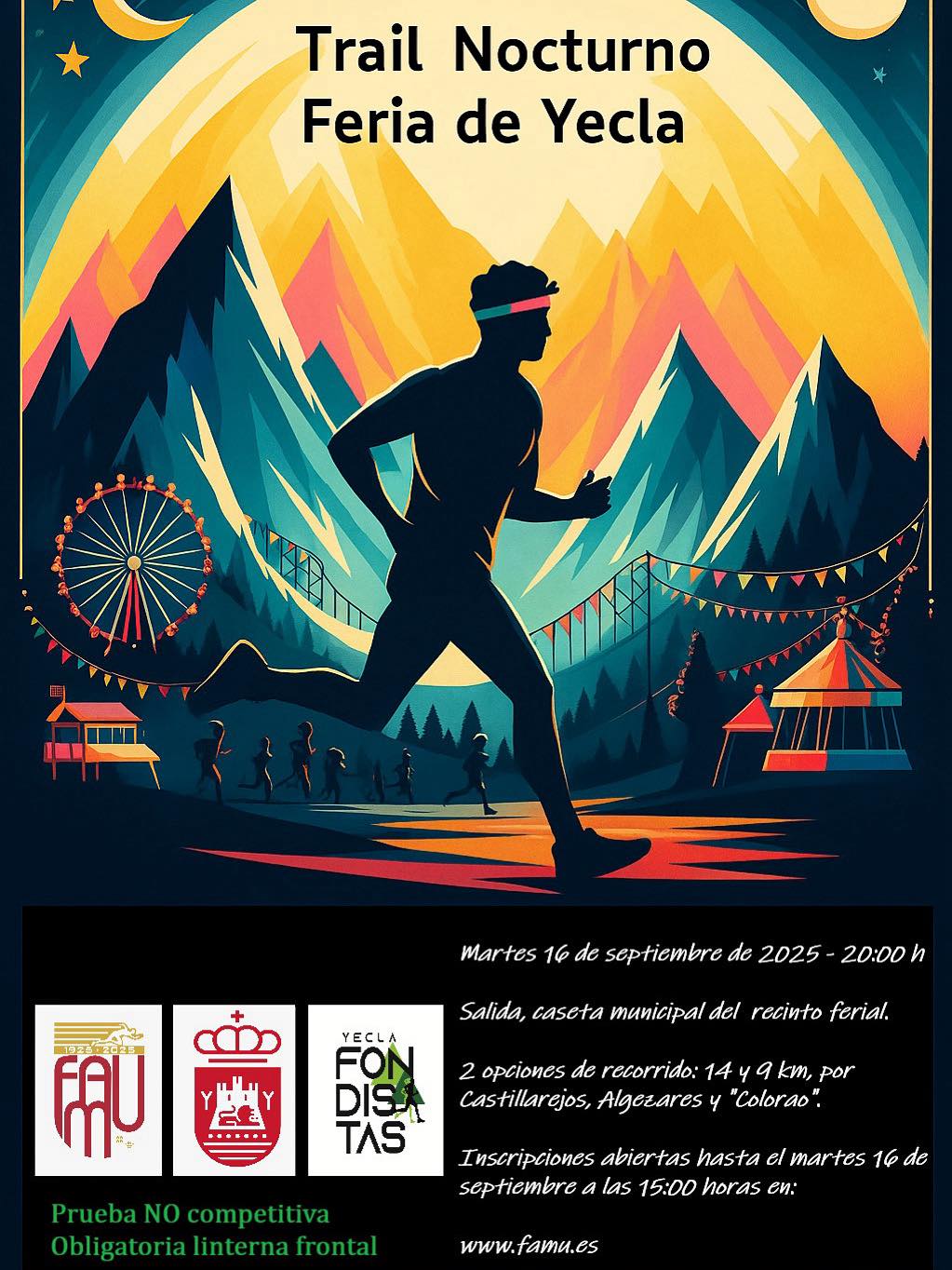 Cartel Trail Nocturno Feria de Yecla