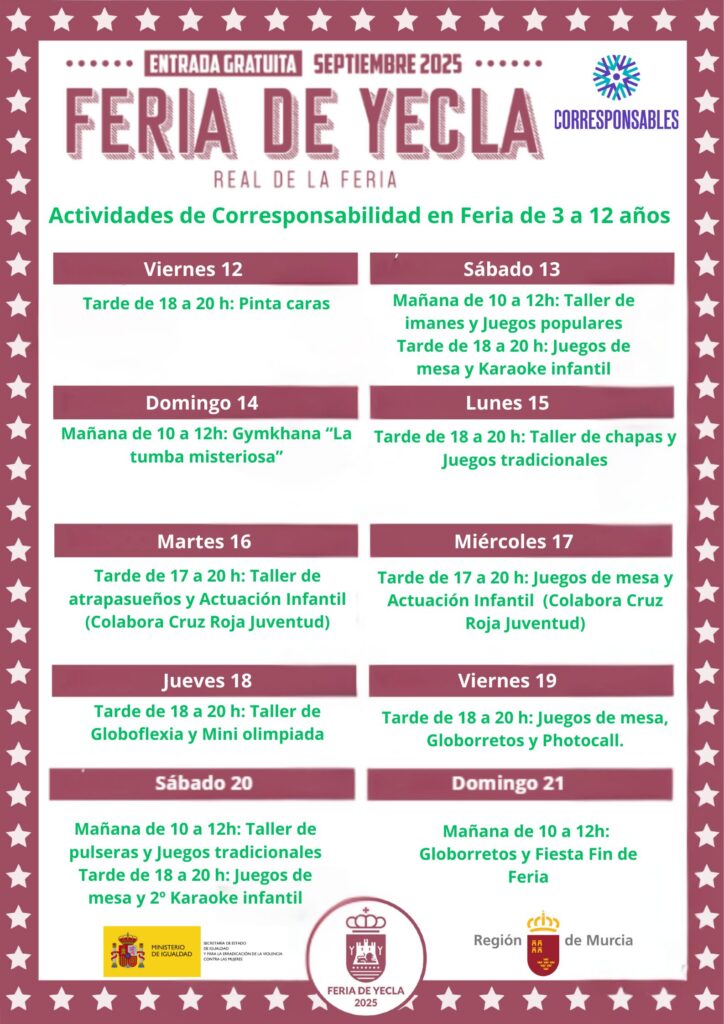 Nuevo Cartel de 3 a 12 años