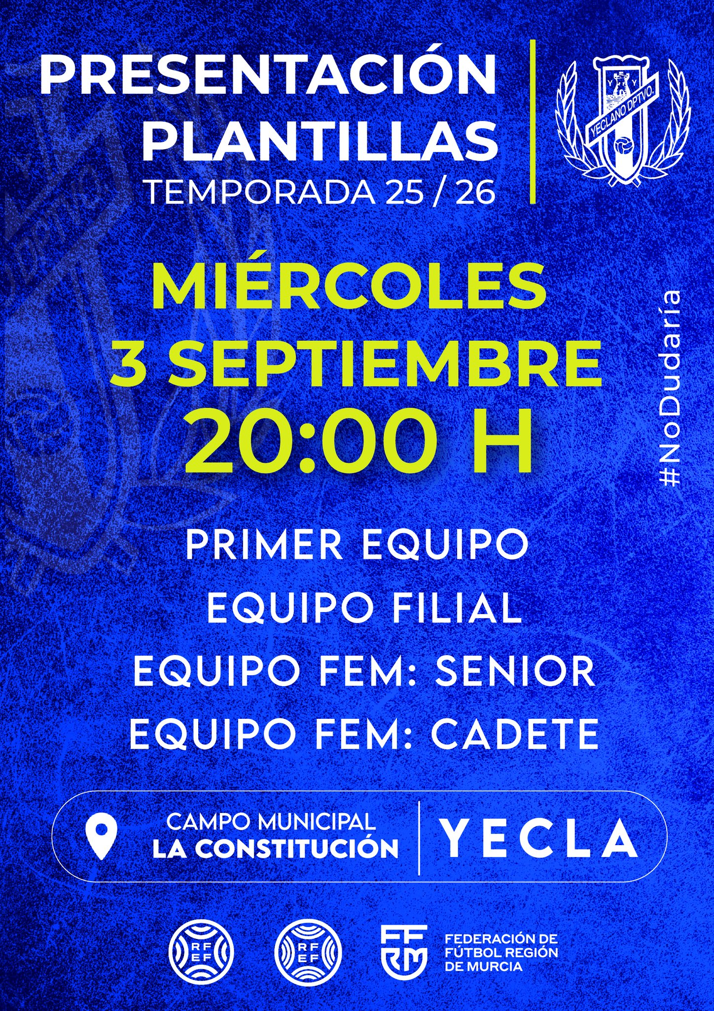 Cartel presentación equipos