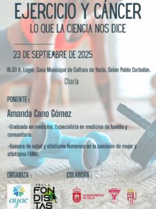 Cartel ejercicio y cáncer