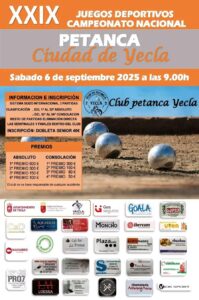 Cartel Juegos Deportivos Petanca 2025