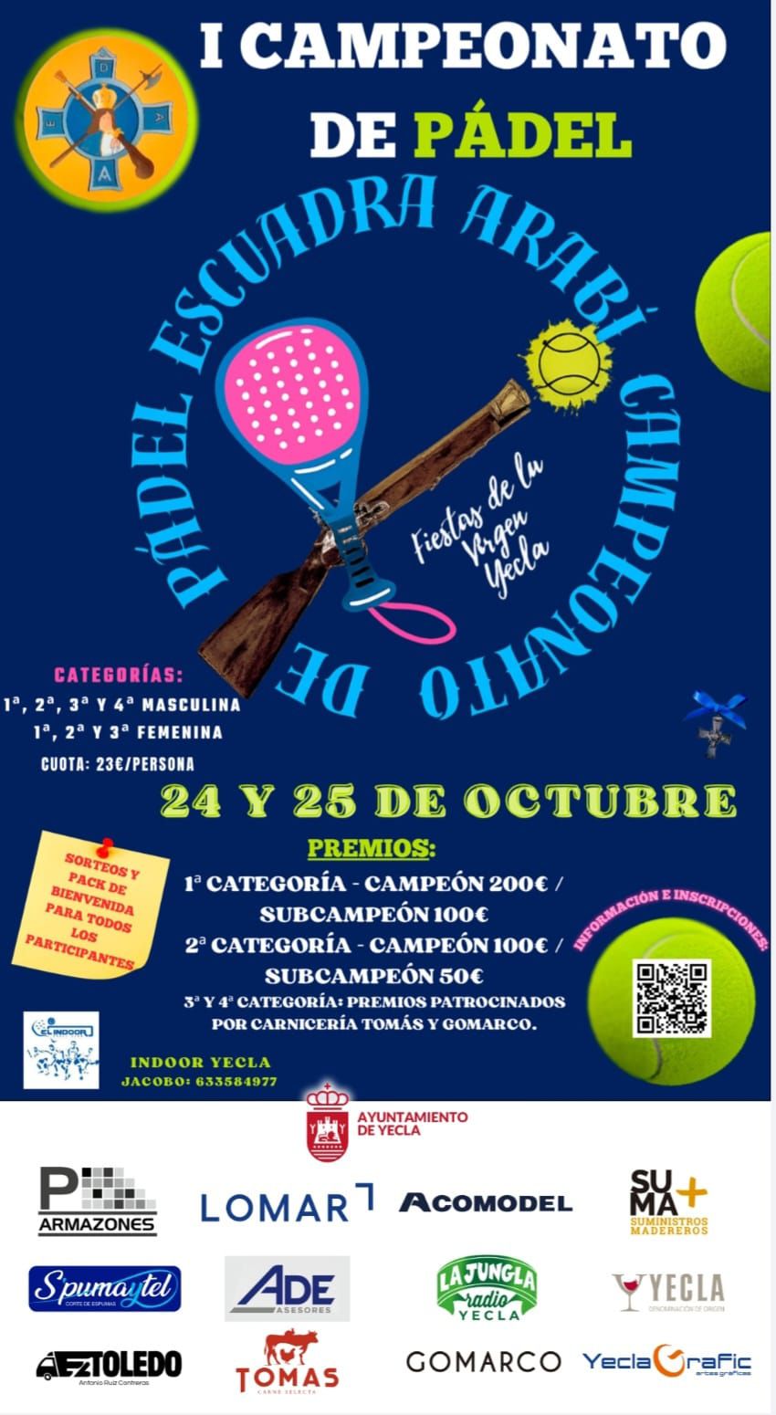 Campeonato padel escuadra arabi 24 y 25 oct