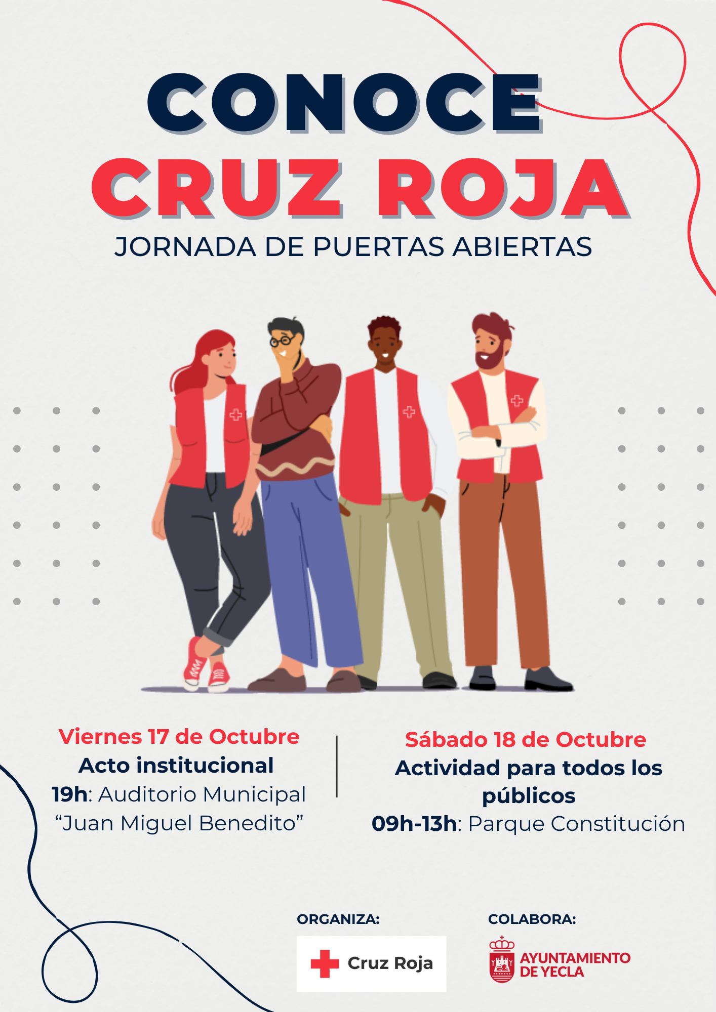 Cartel para medios Cruz Roja