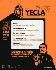 Proyeccion Cortos PYA segunda sesion 25 oct Yecla en Corto