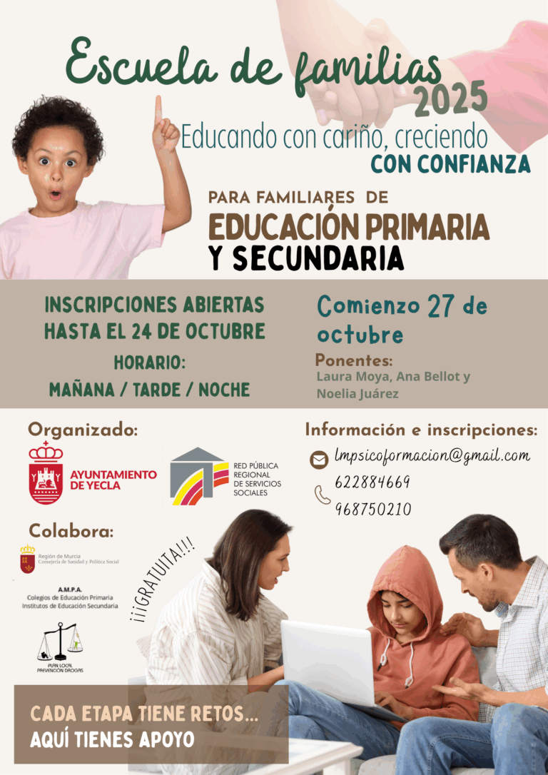 cartel Escuelas de familias