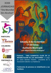 CARTEL XXIII JORNADAS ALCOHOLISMO NOVIEMBRE 25 ARY 8 nov