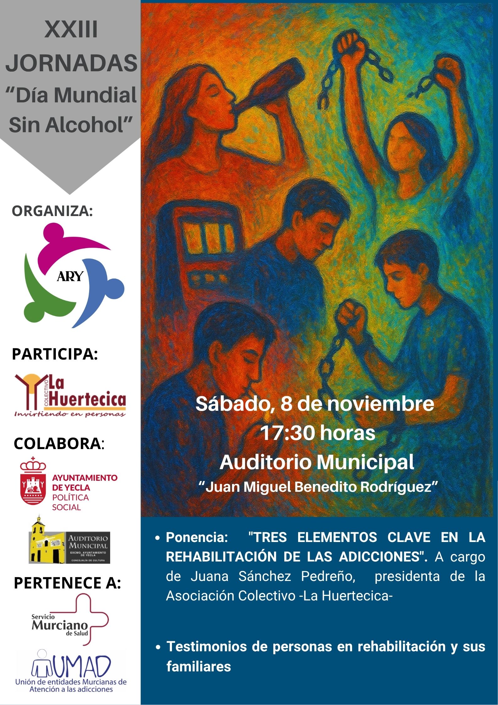 CARTEL XXIII JORNADAS ALCOHOLISMO NOVIEMBRE 25 ARY 8 nov