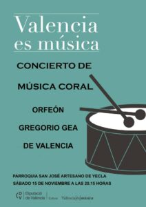 Concierto musica coral San Jose artesano 15 nov